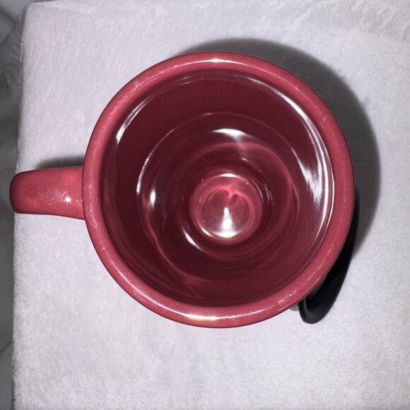 Longaberger Pottery Woven Traditions Tall Paprika Travel Coffee Mug/Cup w/ Lid - Picture 6 of 7